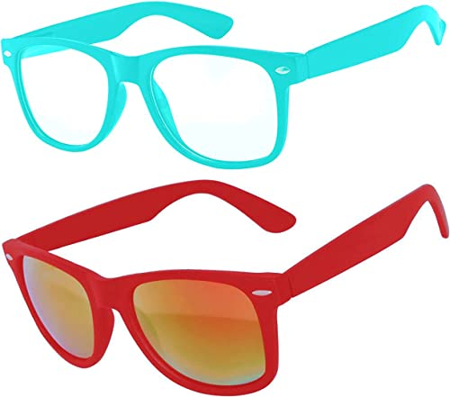 Turquoise Clear, Red Mirror