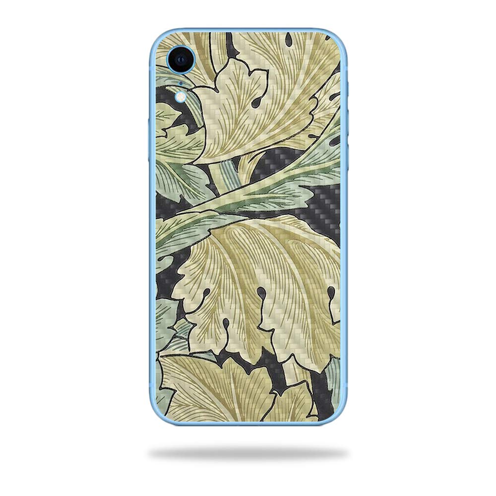 MightySkins Carbon Fiber Skin for Apple iPhone XR - Acanthus Pattern | Protective & Durable Textured Cover | Easy to Apply & Remove | Made in USA | Perfect for Daily Use, Travel & Style Protection