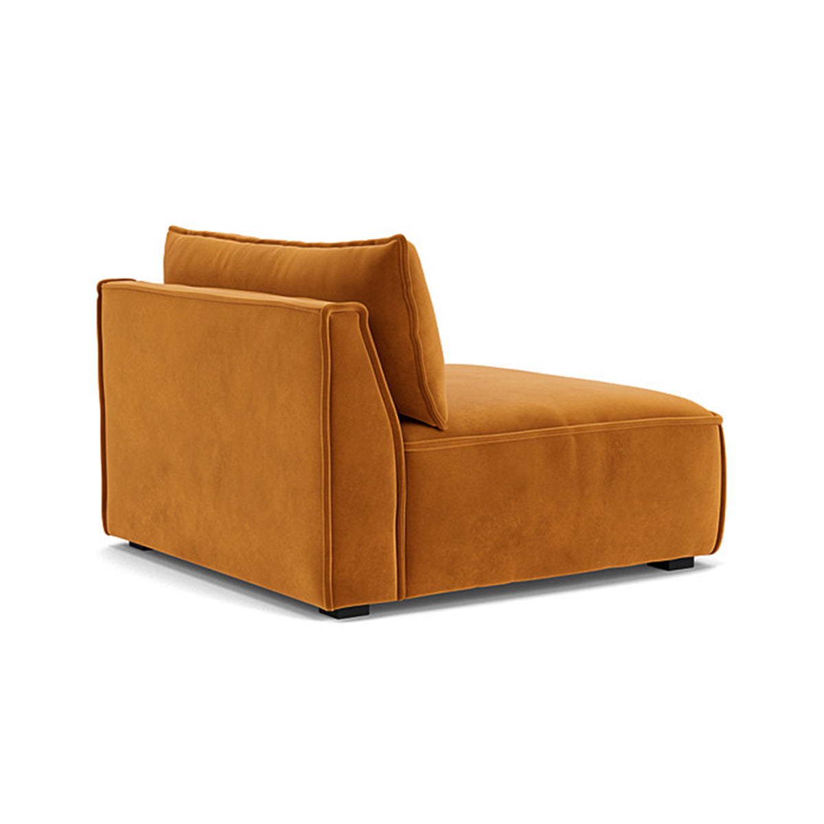 Daphne Velvet 1 Seater Modular Sofa (Armless) - Modern Living Room Furniture for Small Spaces & Apartments