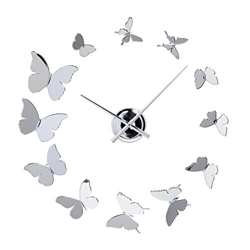 Torre & Tagus Butterfly DIY Wall Clock - Handmade Home Decor for Living Room, Bedroom, Office | Unique Gift Idea for Women, Housewarming, Birthday