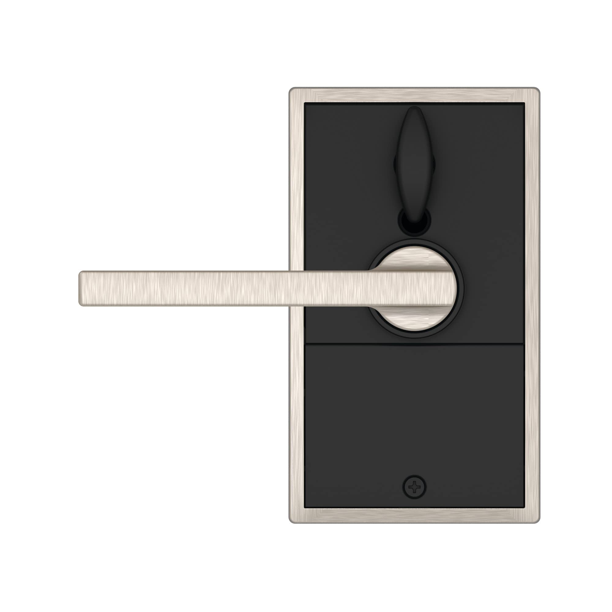 Schlage FE695 CEN 619 LAT Touch Century Electronic Keyless Entry Deadbolt Lock with Latitude Lever in Satin Nickel - Secure Smart Home & Office Door Lock for Keyless Convenience