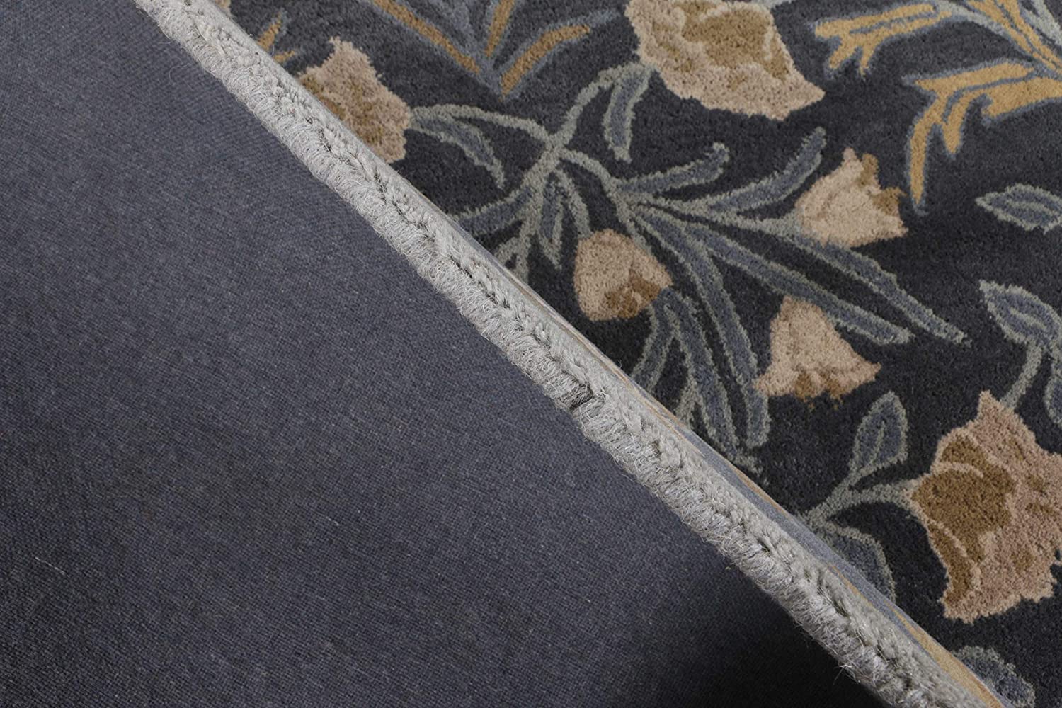 Premium Handmade ANNY Modern Tufted Wool Rug - Persian Traditional Design, 2.5'x8' Midnight Blue - Perfect for Living Room, Bedroom & Office Decor
