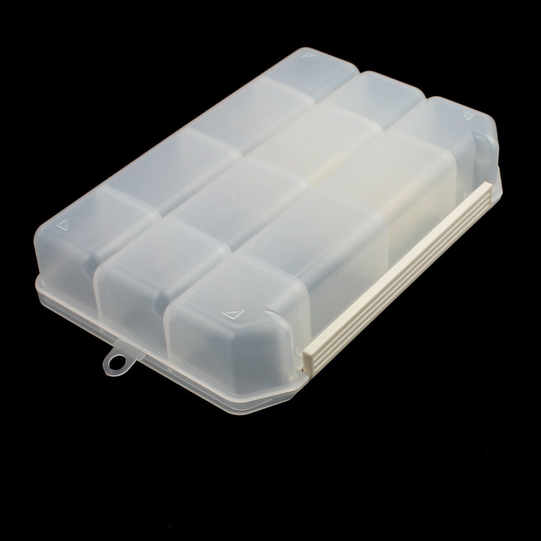 12-Slot Detachable Tool Organizer Box - Clear White Plastic Storage Case for Components & Small Tools (205mm x 130mm x 40mm) - Perfect for Workshop, Garage, and DIY Projects