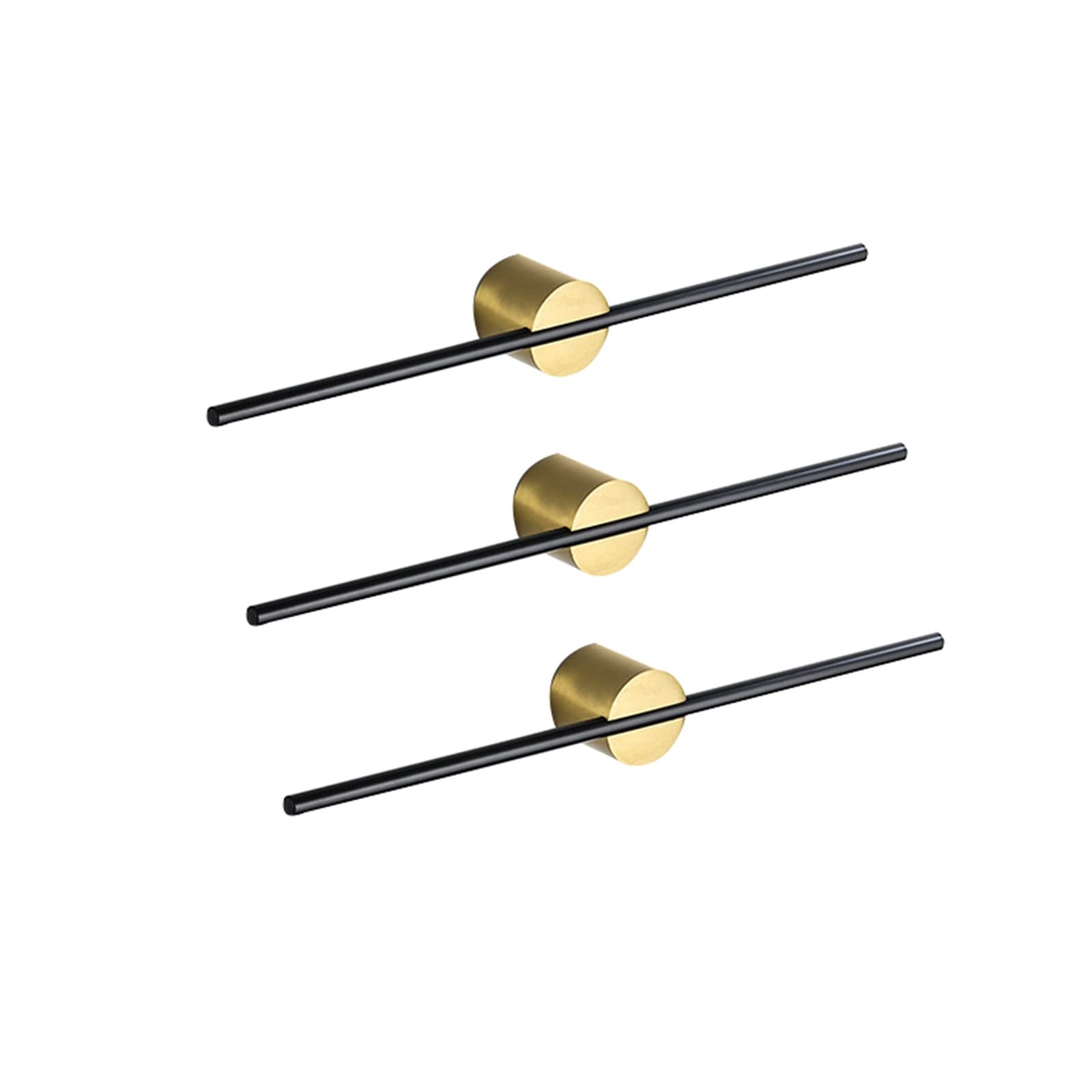 Luxury Brushed Gold Adjustable Single Towel Bar - Nordic Minimalist Bathroom Towel Rack - Wall Mounted (Black Seat & Gold Pole, 60cm) - Perfect for Modern Bathrooms, Guest Rooms & Spa Retreats