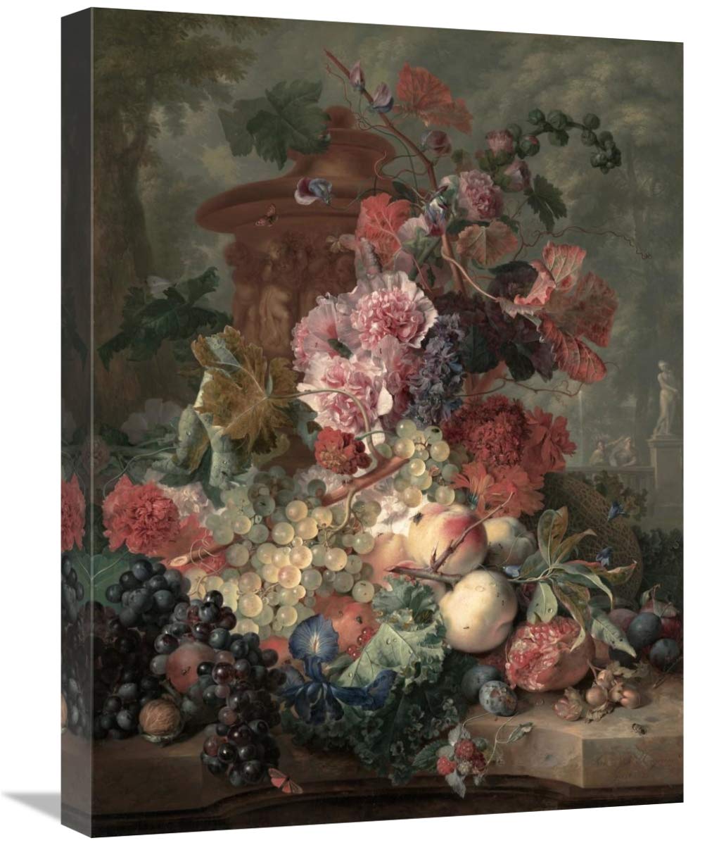 18 x 24 Inch Jan Van Huysum Fruit Still Life Art Print - Premium Canvas Wall Decor for Dining Room, Kitchen & Home Office