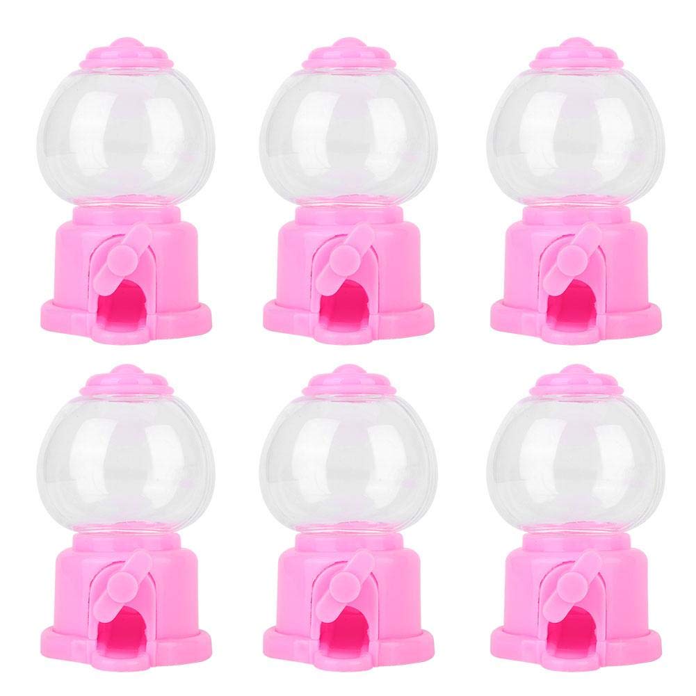 Zerodis 6Pcs Mini Candy Dispenser - Cute Pink Candy Storage Containers for Kids, Homemade Cookies, Cakes & Snacks | Perfect for Birthday Parties, Classroom Rewards & Home Organization