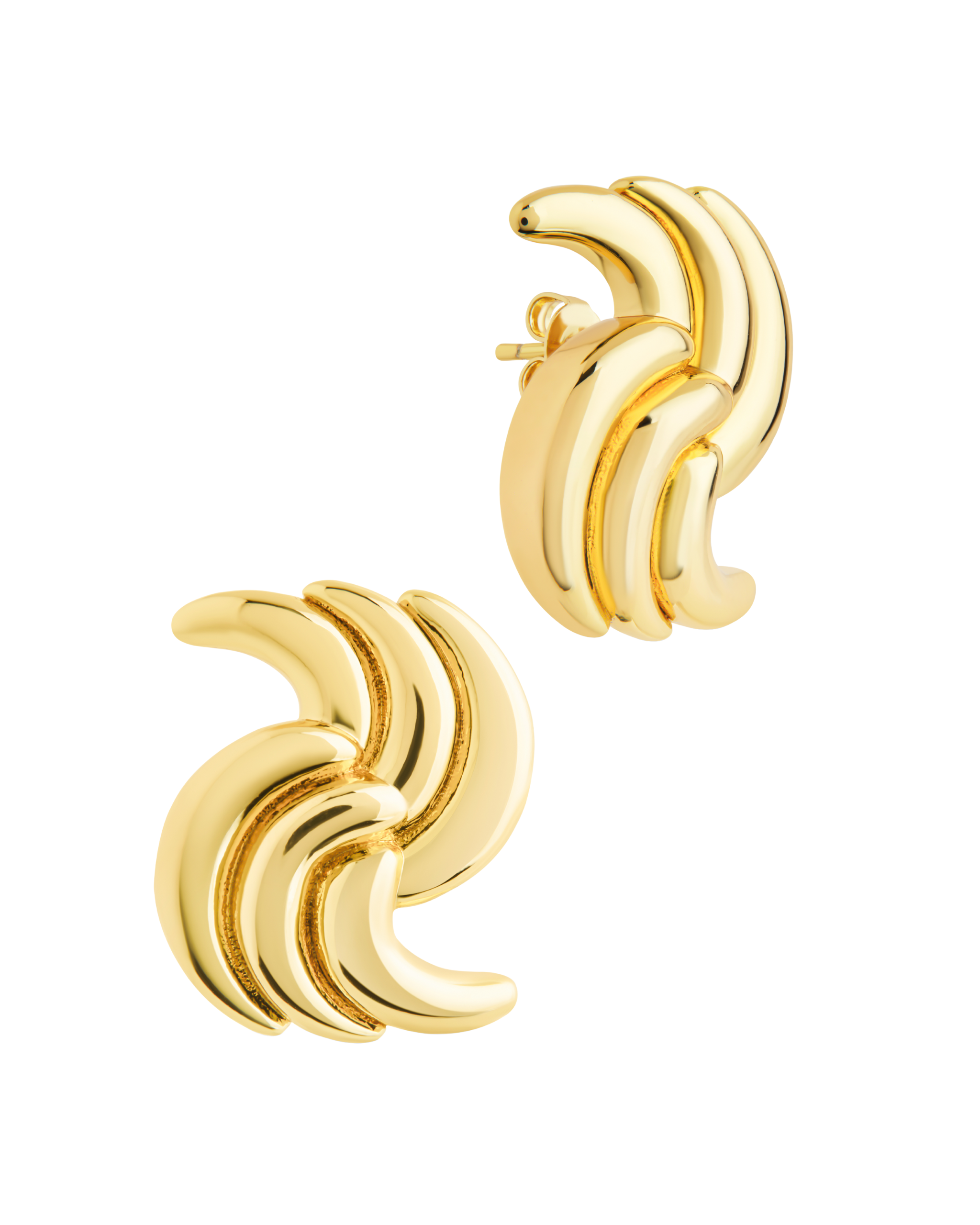 Leni Twist Statement Studs Earrings - Trendy & Unique Fashion Jewelry for Women | Perfect for Parties, Weddings & Everyday Wear