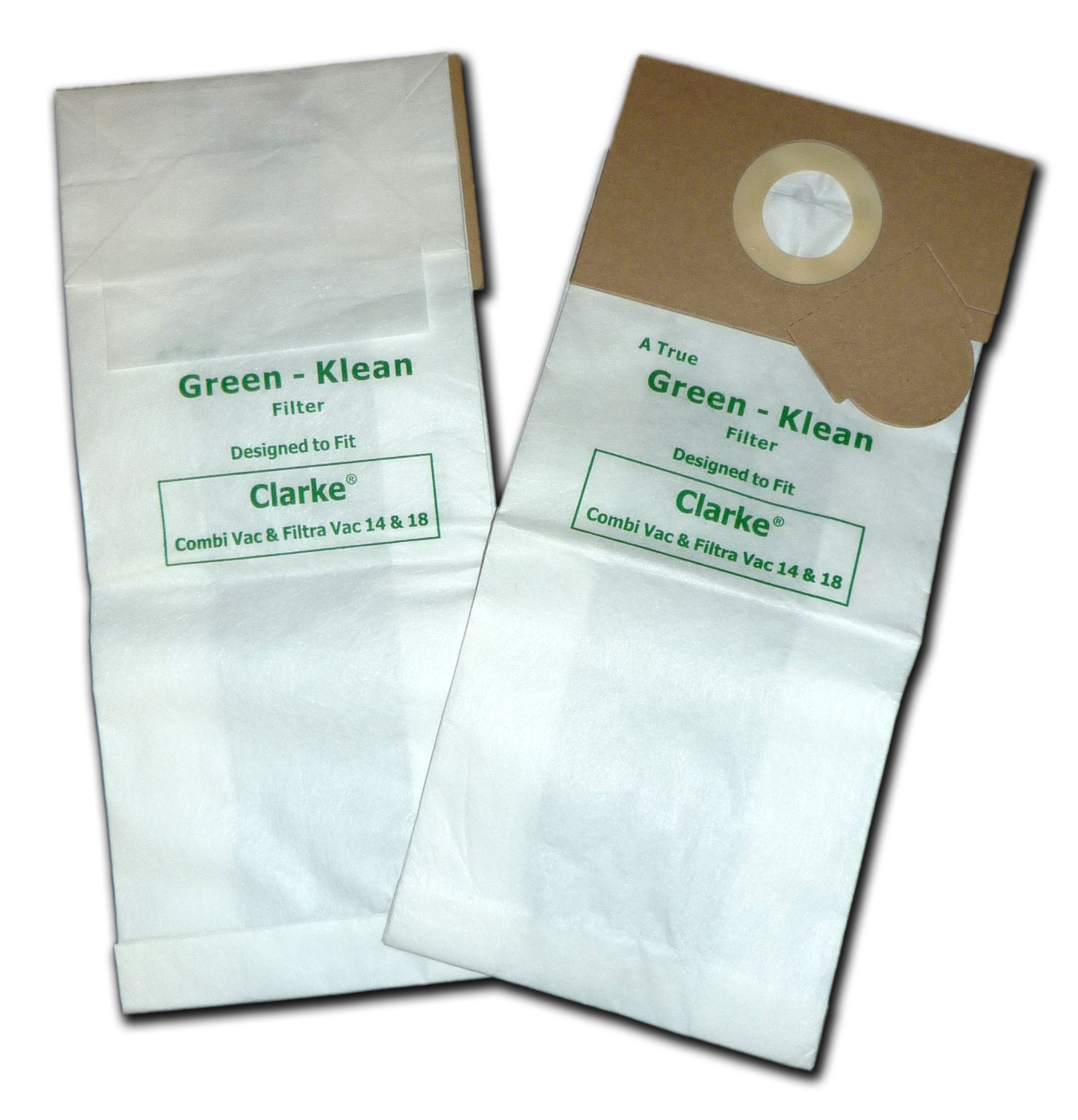 Green Klean Clarke Combi Vac Bags - for Home & Office Cleaning