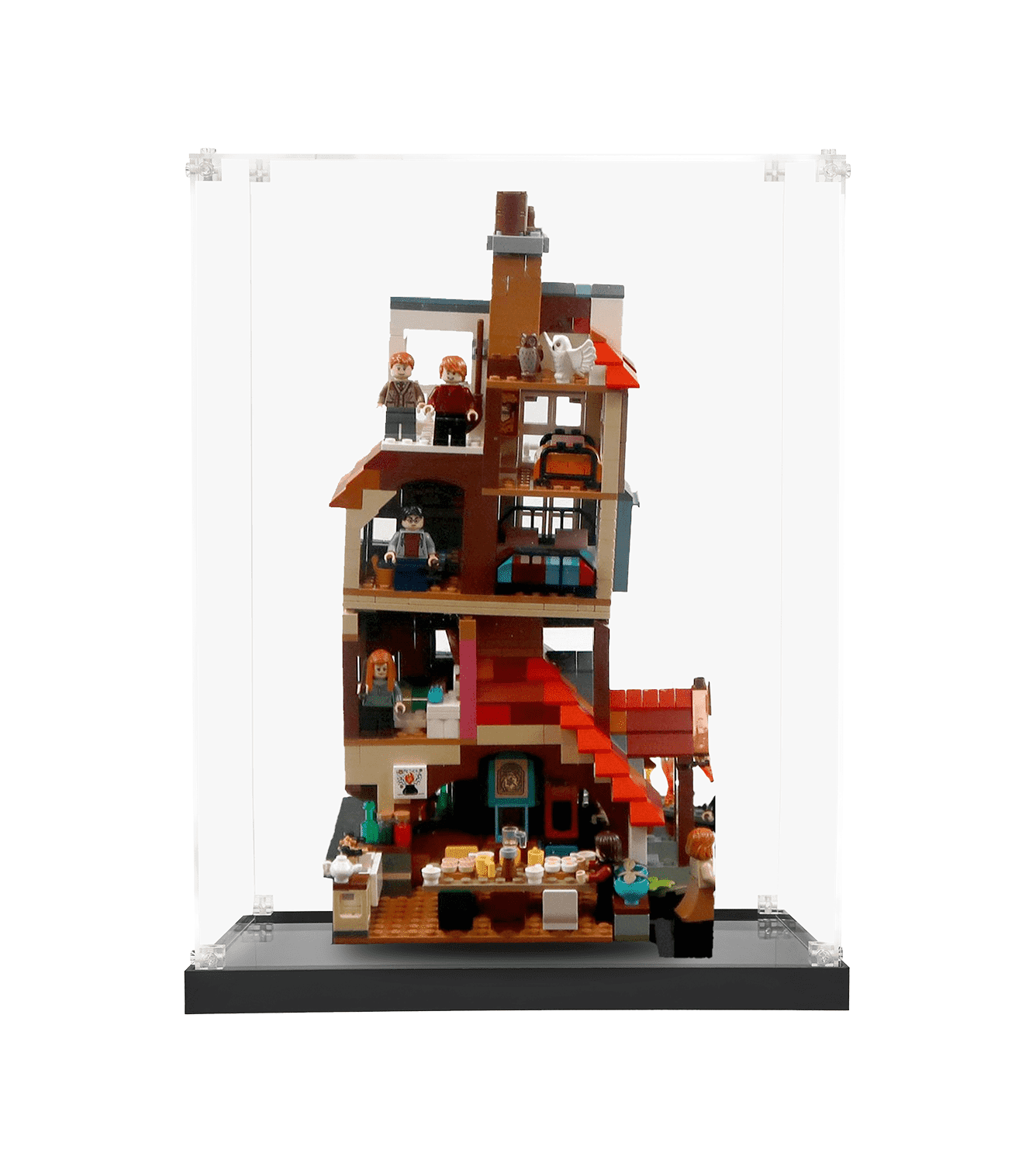 LEGO Harry Potter Attack on The Burrow 75980 Display Case - Clear Acrylic Protection for Collectible Building Set | Perfect for Showcase & Dust Protection in Home or Office