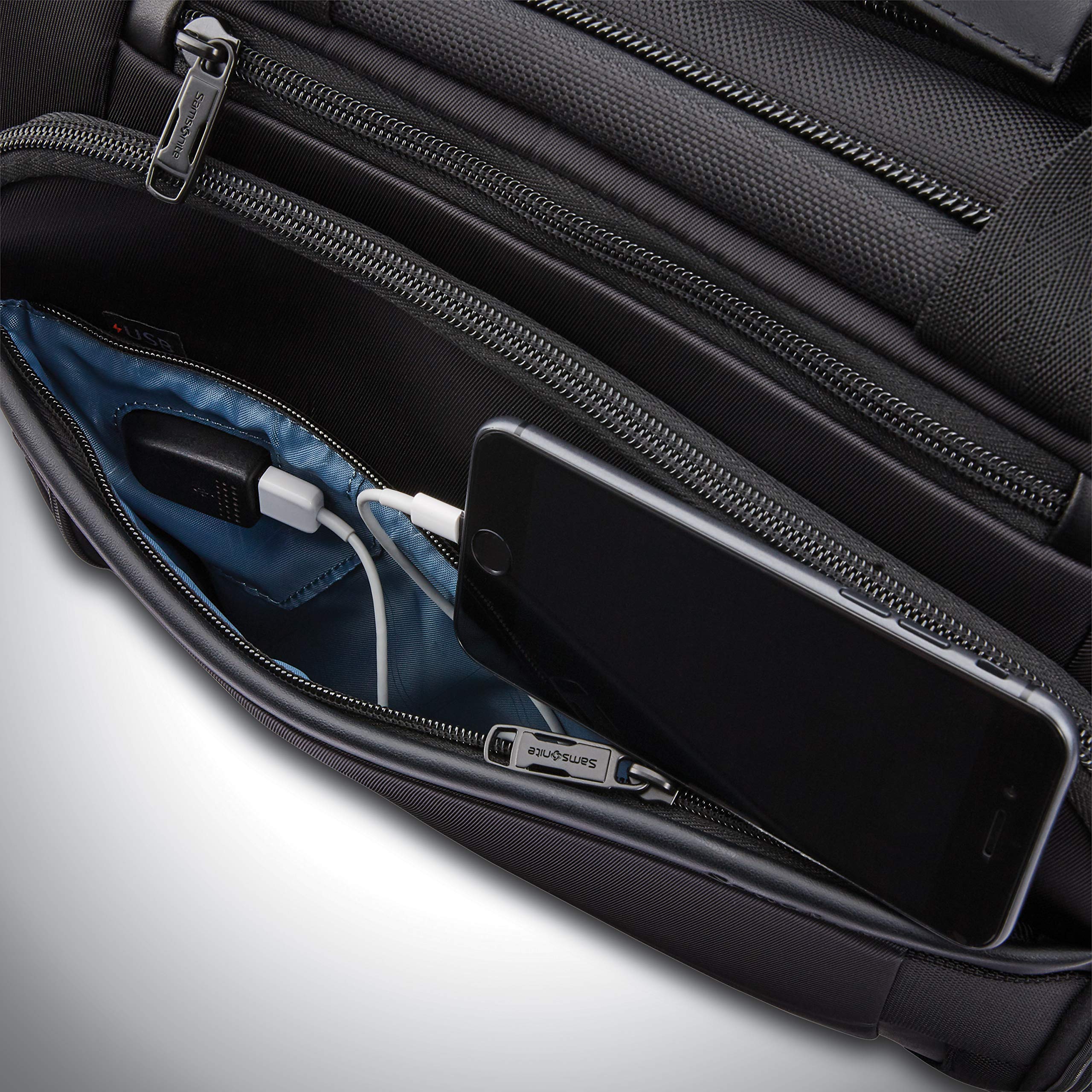 Samsonite Pro Double Compartment Business Briefcase - Black - Professional Laptop Bag for Work & Travel - Durable Office Briefcase for Men & Women