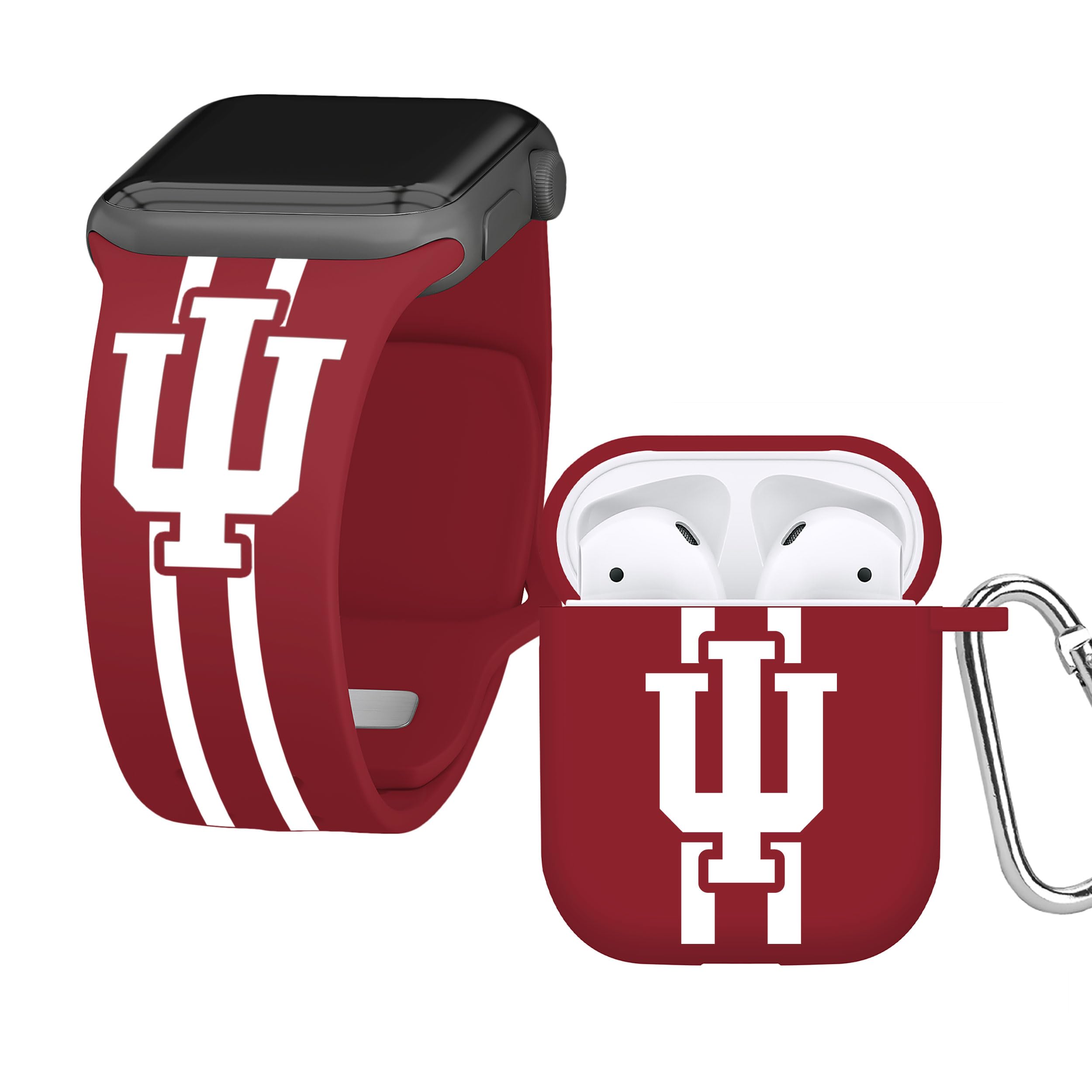**Affinity Bands Indiana Hoosiers HD Combo - Compatible with Apple Watch & AirPods Gen 1/2 - Stylish & Durable for Workouts, Running & Daily Wear**