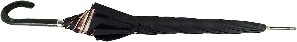 Handmade Men's Umbrella - Classic Striped Red & Cream Design - Perfect for Outdoor Events, Commuting & Rainy Days