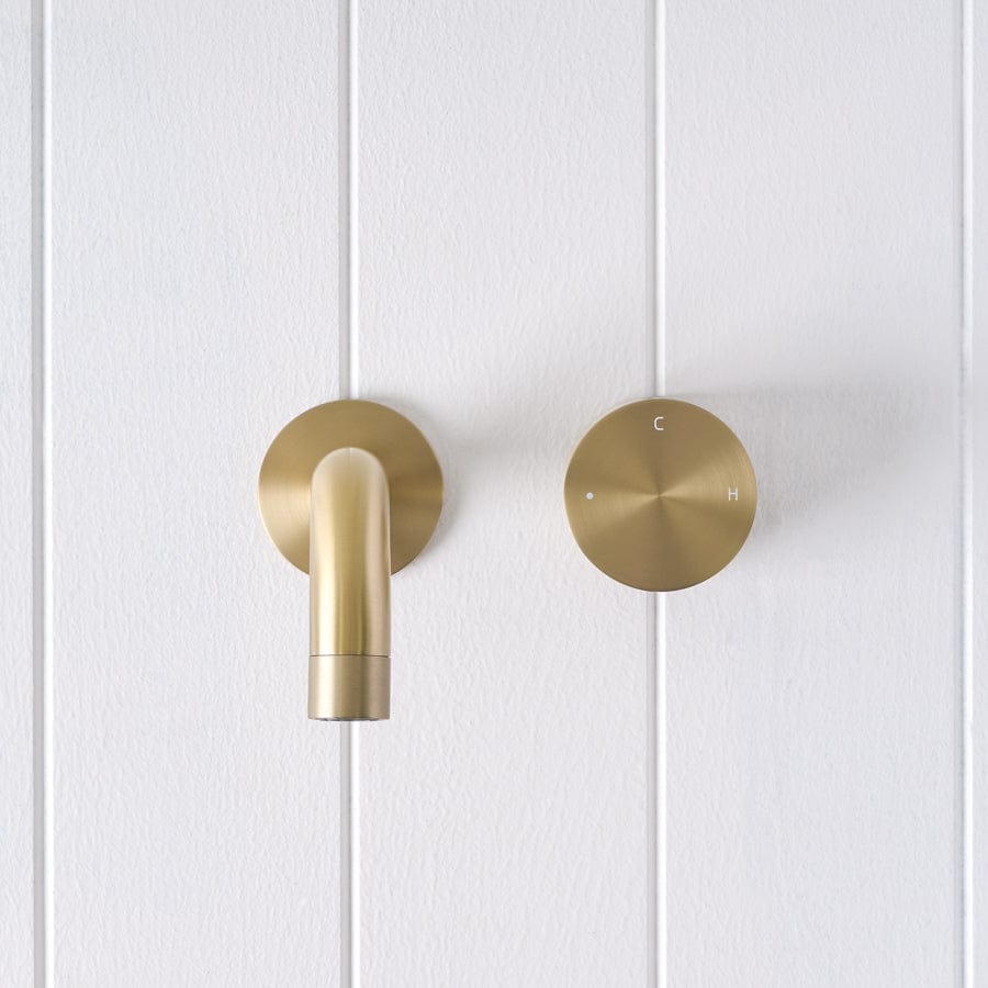 Sydney Wall Spout with Progressive Mixer in Warm Brushed Nickel - Perfect for Modern Bathroom and Kitchen Faucet Upgrades