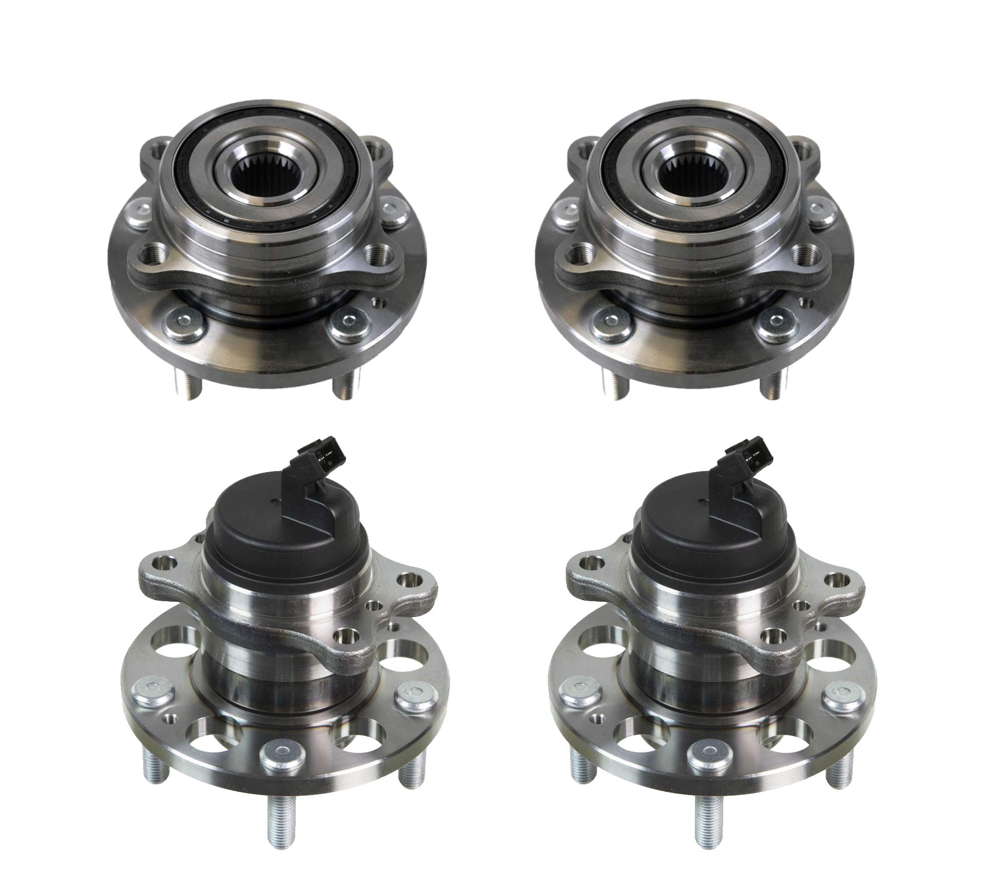 Kia Soul 2017-2018 Front & Rear Wheel Bearing and Hub Assembly Kit - High-Quality Replacement for Smooth Ride & Enhanced Safety - Perfect for DIY Repairs & Professional Mechanics