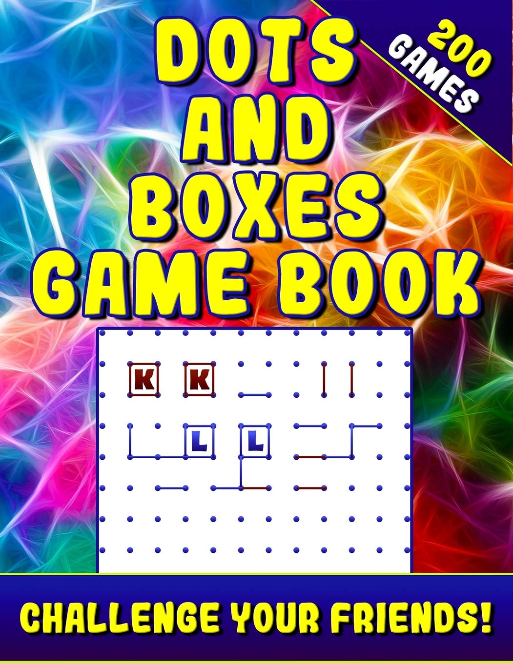 Dots and Boxes Game Book: 200 Printable Activity Pages for Kids, Adults, and Family Game Nights