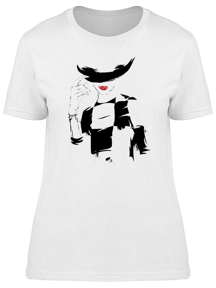 Red Lips Modern Girl Graphic T-Shirt for Women | Trendy Casual Tee for Everyday Wear, Street Style & Outfits