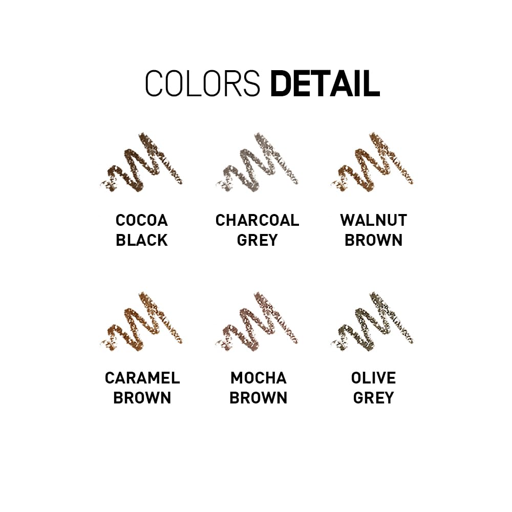 Heme Perfect Waterproof Brow Pencil - Caramel Brown 0.02 oz | Long-Lasting Eyebrow Makeup for Natural Look | Ideal for Daily Use, Gym & Outdoor Activities