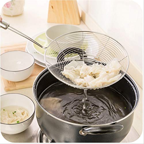 Stainless Steel Oil Scoop & Colander Strainer - Kitchen Gadget for Draining Fried Food Oil | Perfect for Frying, Cooking & Kitchen Accessories