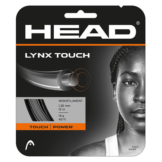 Head Lynx Touch 16/1.30mm Tennis String - Grey | Premium Polyester String for Power & Control | Perfect for Competitive Play & Recreational Tennis