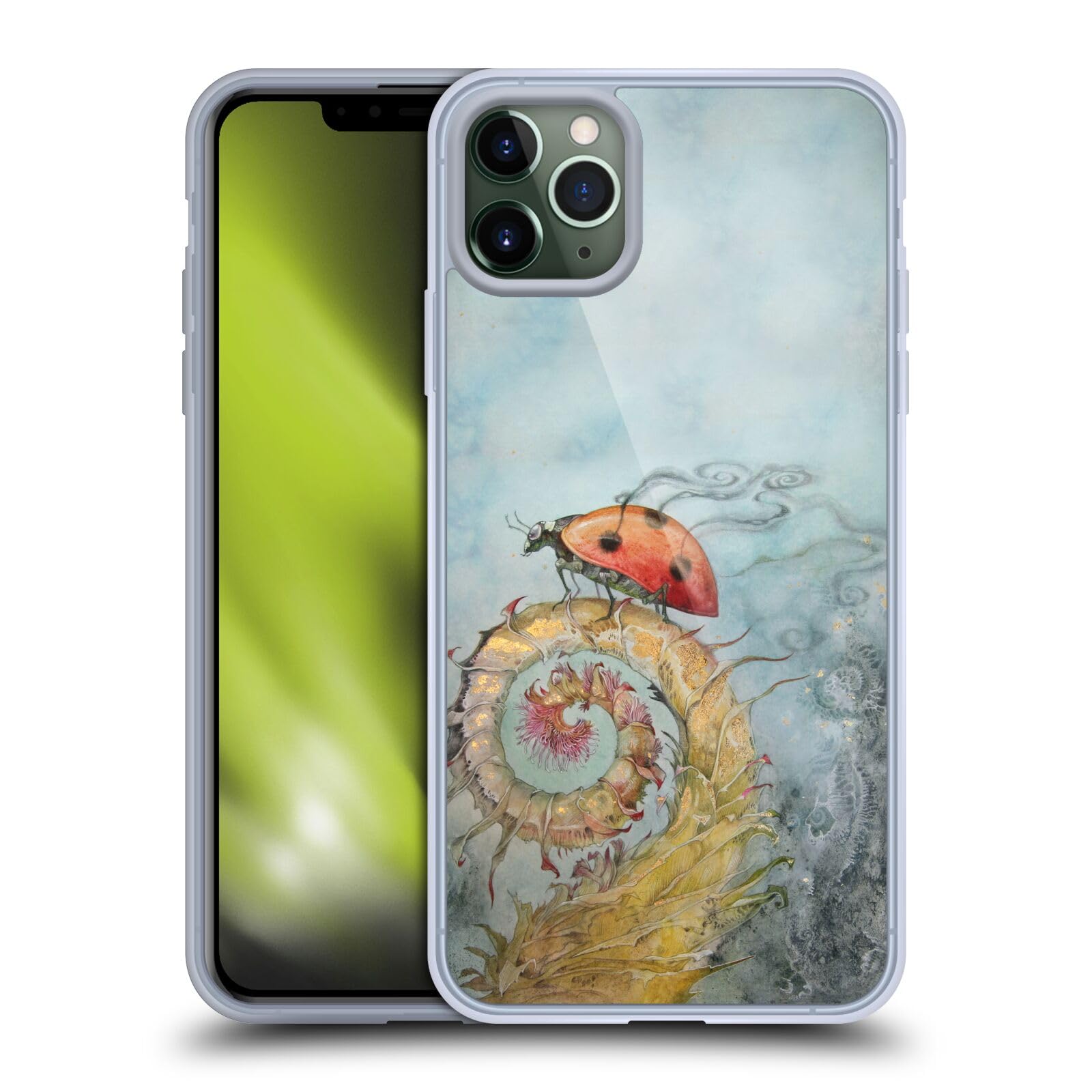 Stephanie Law Ladybird Immortal Ephemera iPhone 11 Pro Max Case - Officially Licensed Soft Gel Phone Cover by Head Case Designs | Perfect for Everyday Protection & Artistic Style