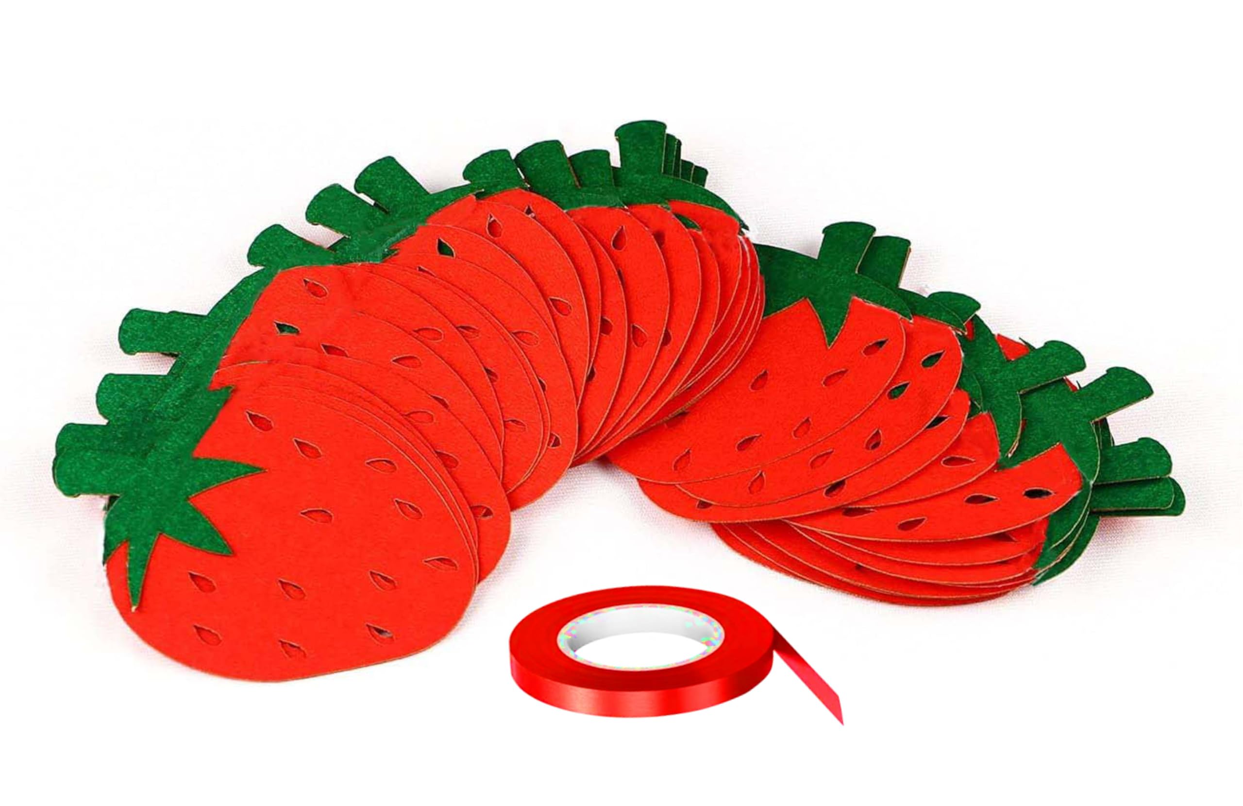 Strawberry Garland - Sweet Birthday Party Decorations for Baby Showers, Bridal Showers & Nursery Wall Decor