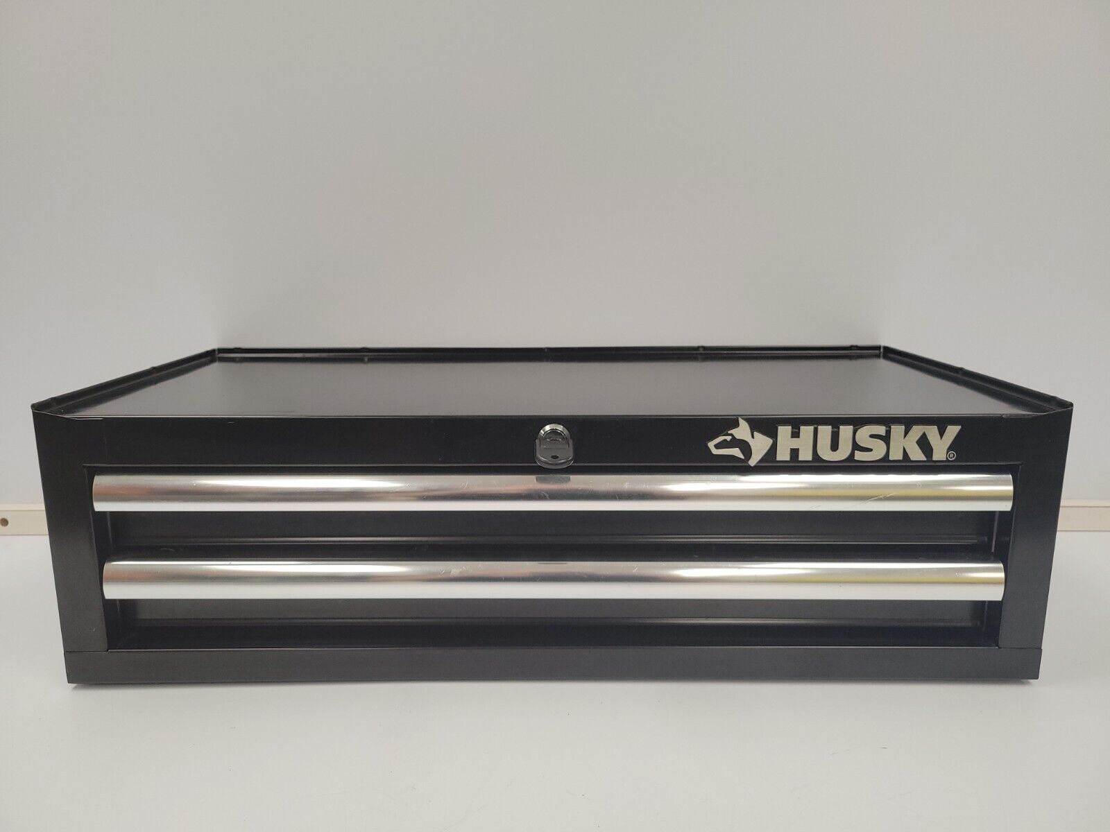 Husky 27 Inch 2-Drawer Metal Portable Tool Box - Heavy Duty Storage for Tools, Hardware & DIY Supplies - Perfect for Garage, Workshop & Job Site Organization