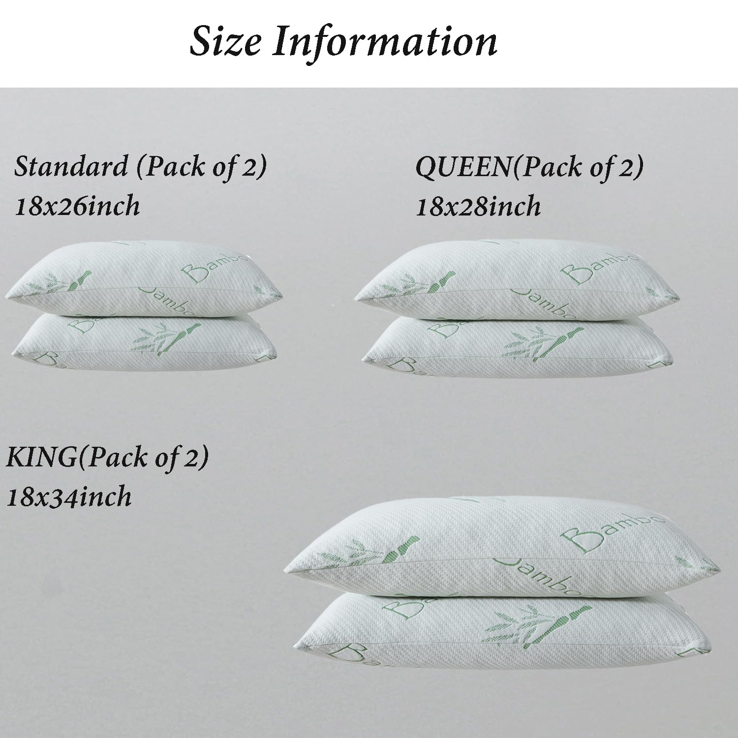 Cooling Breathable Memory Foam Pillow 2-Pack - Queen Size Firm Support for Neck & Shoulder Pain Relief | Hotel Quality Shredded Foam Pillows with Zippered Cover | Perfect for Side Sleepers, Back Pain Sufferers & Hot Sleepers