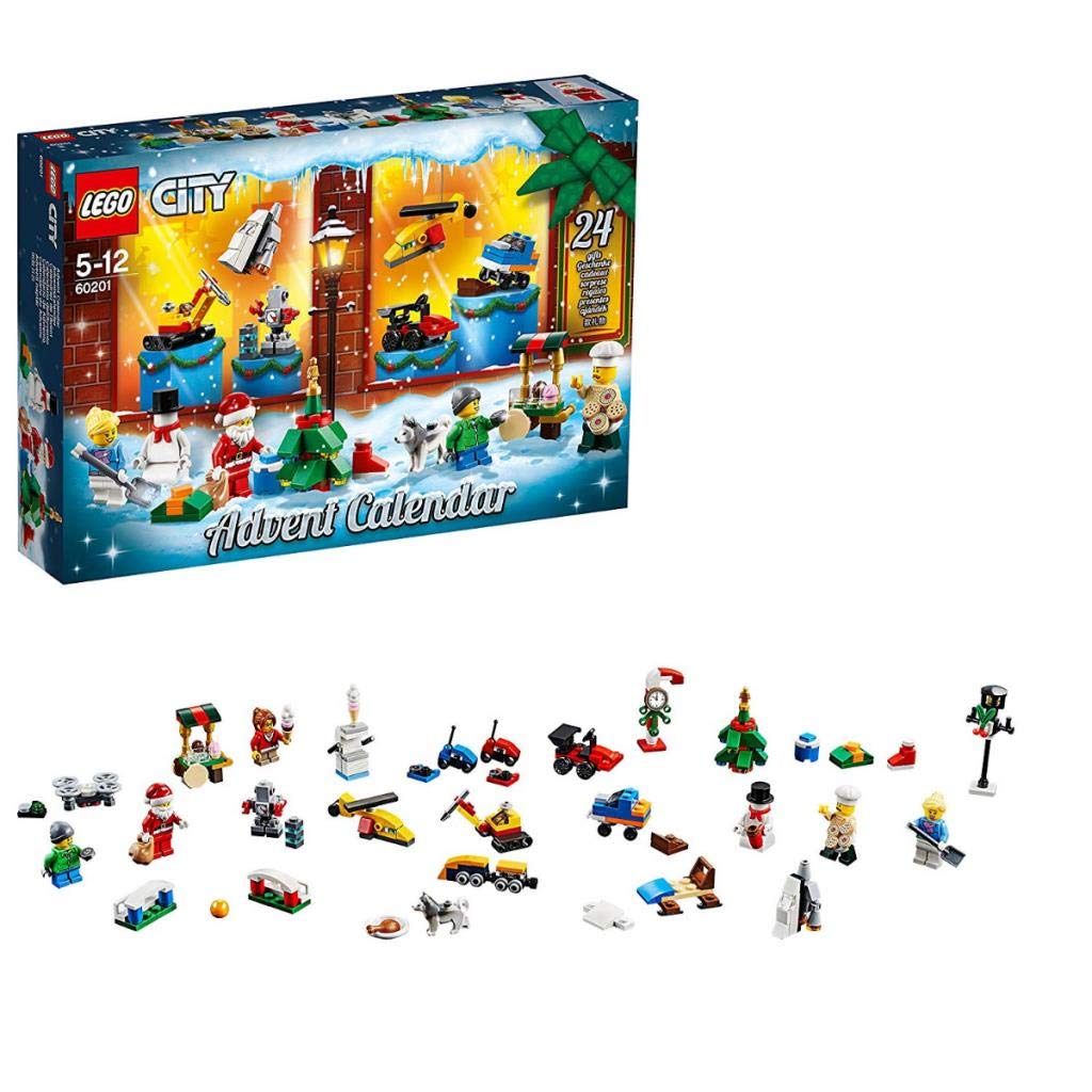 LEGO City Advent Calendar 60201 (313 Pieces) - 2018 Edition Christmas Countdown Calendar with Minifigures & Building Toys for Kids | Holiday Gift, Christmas Decor, Fun Family Activity