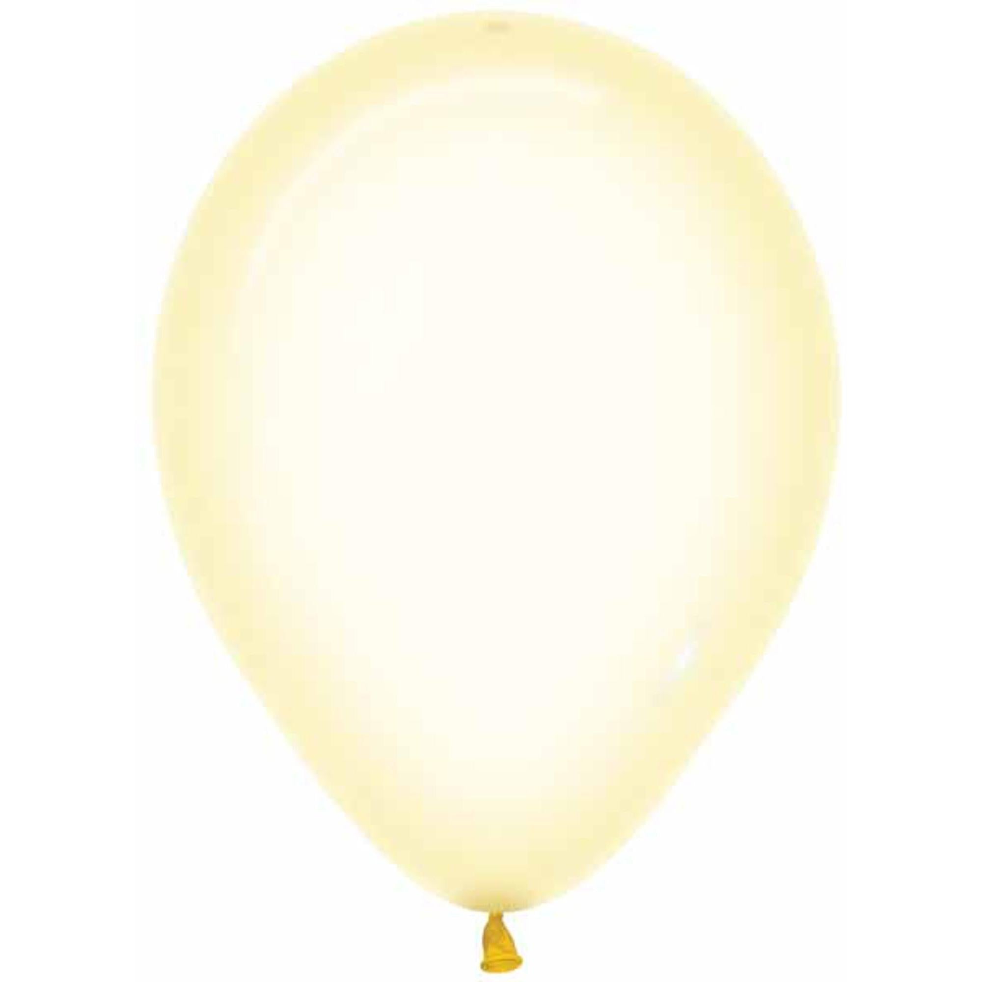 100 Pack Crystl Pastel Yellow 11 Inch Latex Balloons for Birthday Parties, Baby Showers & Wedding Decorations
