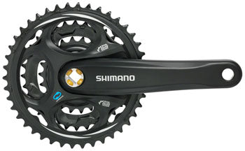 Shimano Altus FC M311 Crankset - 170mm 7/8 Speed 48/38/28T Riveted Square Taper JIS Spindle Interface - Black - Perfect for Mountain Bikes and Road Bikes