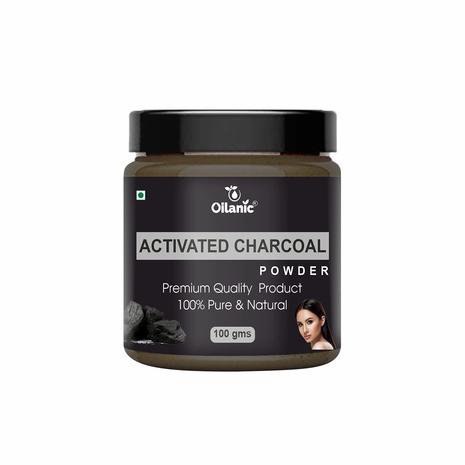 Oilanic 100% Pure Natural Activated Charcoal Powder for Skin & Hair - Detoxifying Face Mask & Deep Cleansing Shampoo Boost (3-Pack, 300g) | Acne Treatment, Blackhead Removal & Scalp Care for Glowing Skin & Healthy Hair
