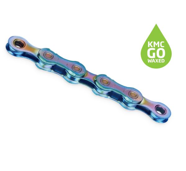 KMC GO WAXED Bike Chain - Premium Rust-Resistant Bicycle Chain for Road & Mountain Bikes - Smooth & Durable Cycling Performance for Commuting, Racing & Off-Road Adventures
