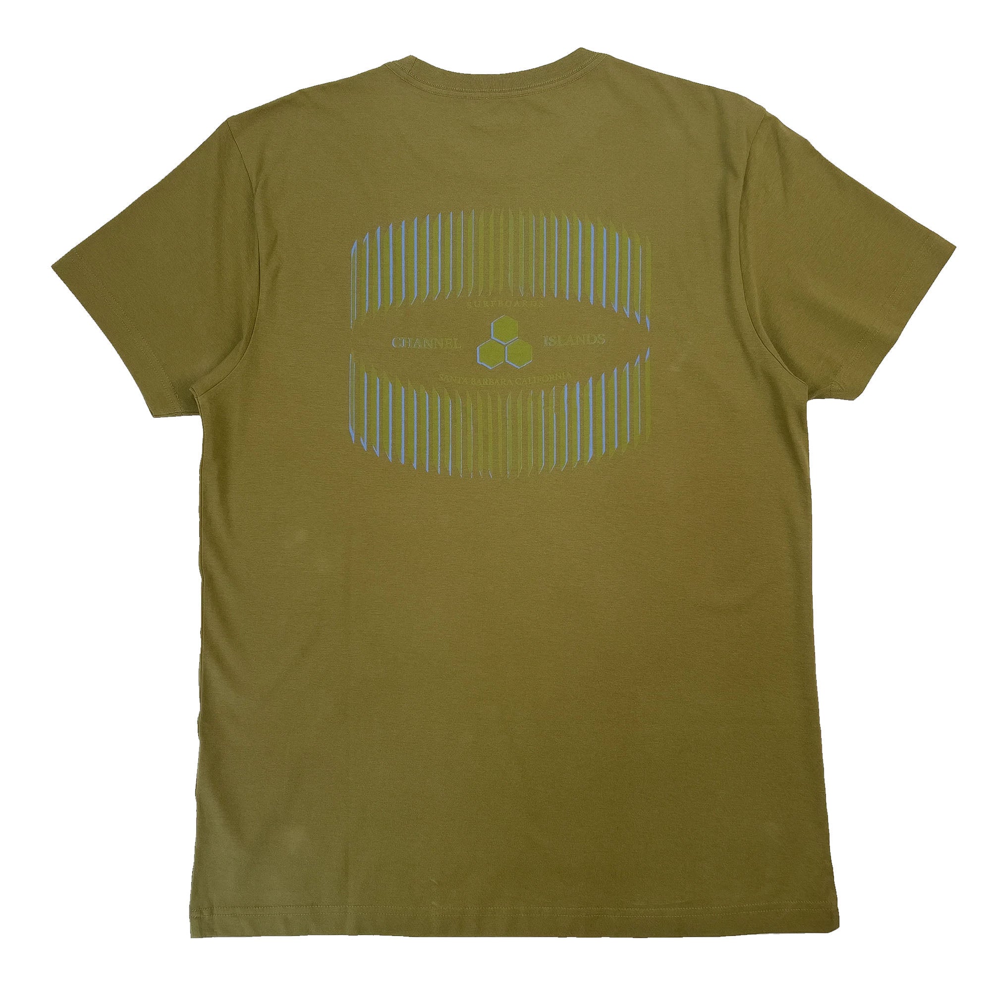 Channel Islands Inner Vision Men's Short Sleeve T-Shirt - Olive Green Casual Tee for Surfing, Beach & Everyday Wear
