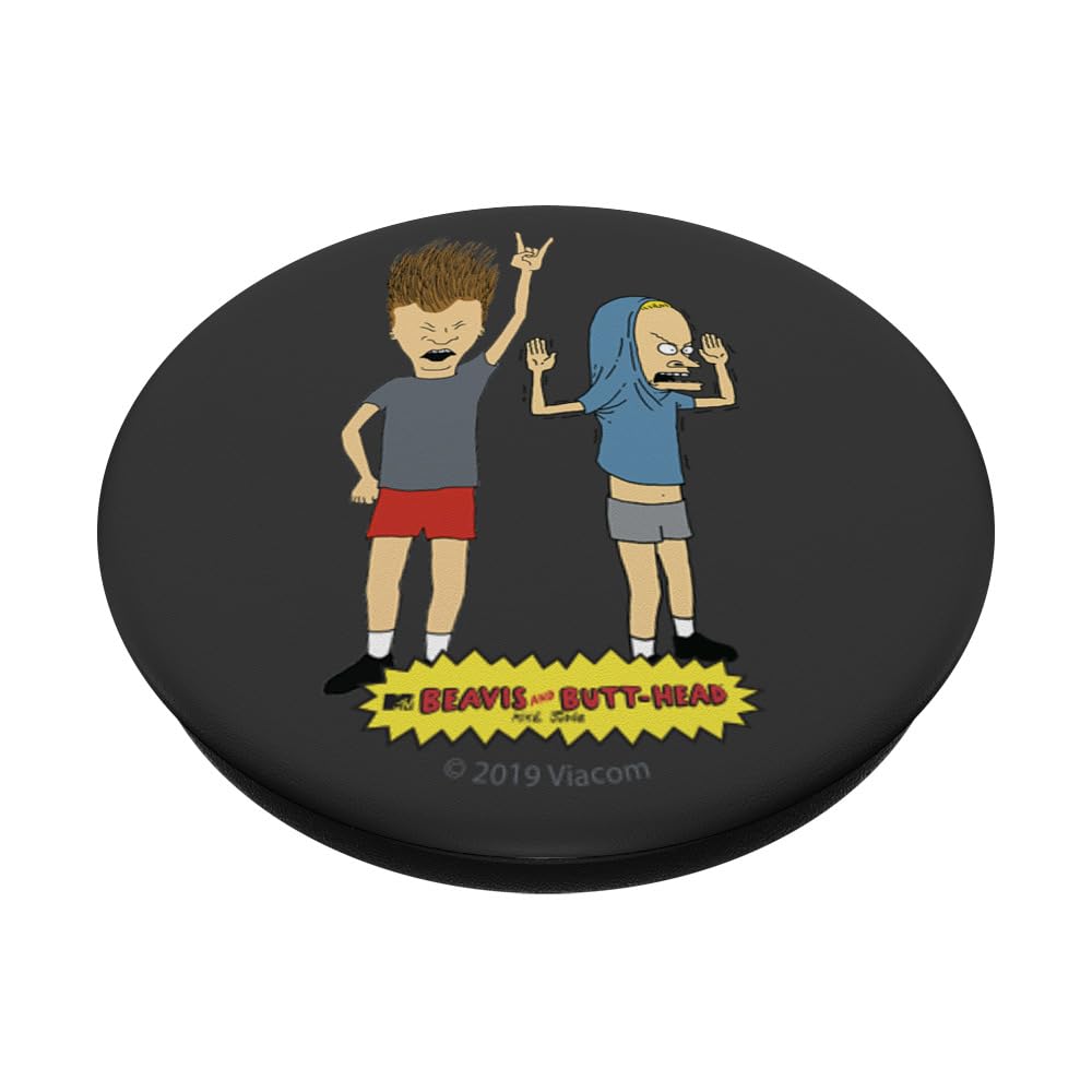 Beavis and Butt-Head Rock Out Friends PopSockets PopGrip - Swappable Phone Grip & Stand for iPhone, Samsung - Perfect for Music Lovers & TV Show Fans