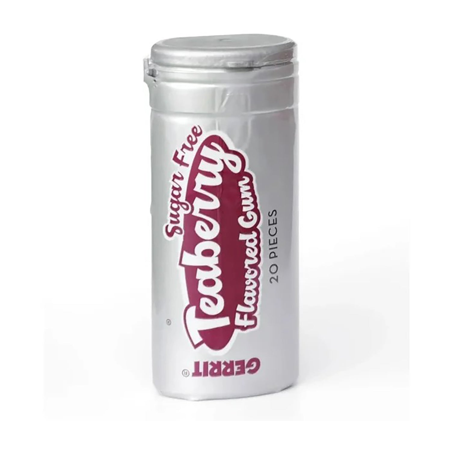 Gerrit's Teaberry Chewing Gum - 12 Count Resealable Tub, Fresh Mint Flavor for Long-Lasting Breath Freshener - Perfect for Travel, Office, and On-the-Go Use