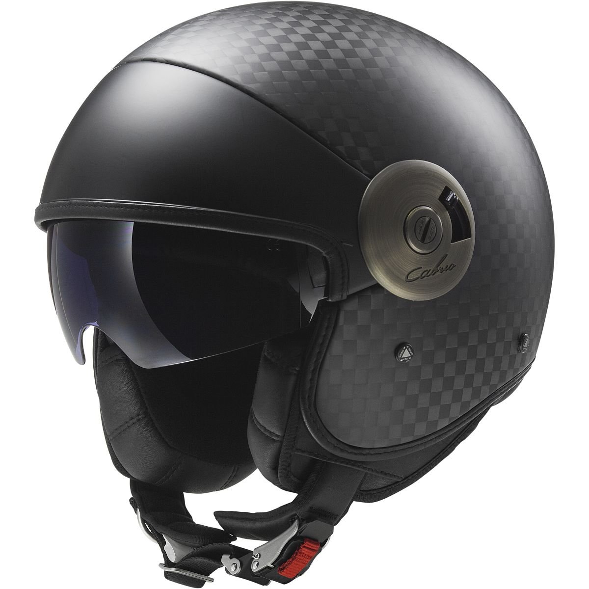 LS2 Cabrio Carbon Open Face Motorcycle Helmet with Sunshield - Lightweight DOT Certified for Men & Women - Perfect for Cruiser, Touring and Urban Riding