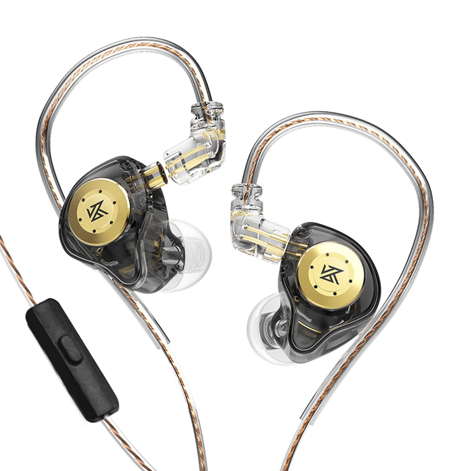 SHUAIGUO EDX Pro Professional In-Ear Stage Monitor Headphones - Dual Magnetic Dynamic Driver, Deep Bass, 0.75mm Detachable Cable with Mic - Comfortable Wired Earbuds for Live Performances, Studio Recording & Music Listening