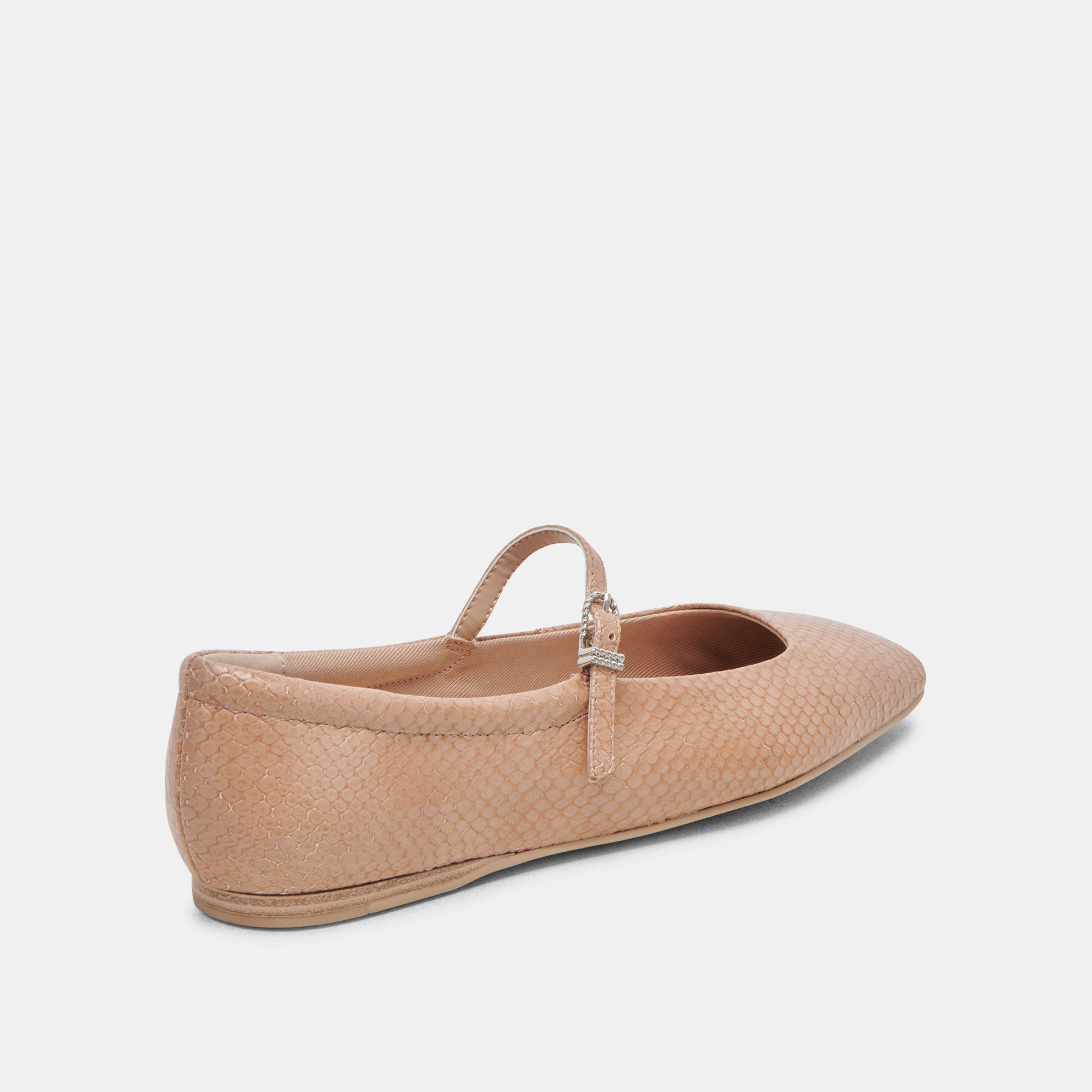 REYES Women's Ballet Flats - Toffee Snake Embossed Leather Loafers for Comfort & Style | Perfect for Office, Casual Wear & Travel