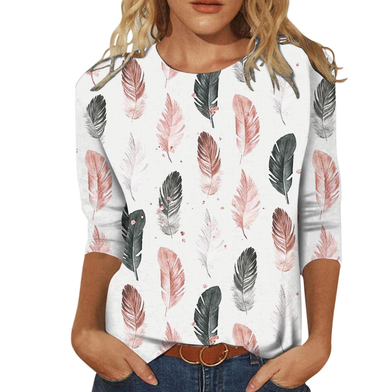Boho Tops for Women - Long Sleeve Crewneck Tunic Sweatshirts | Casual Pullover Shirts for Leggings | Perfect for Fall Outfits, Yoga & Coffee Dates