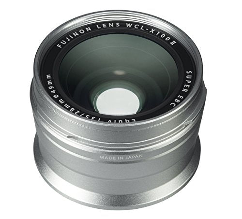 Fujifilm X100 WCL 100 II Wide Conversion Lens (Silver) - Compatible with X100 Series Cameras for Landscape & Street Photography