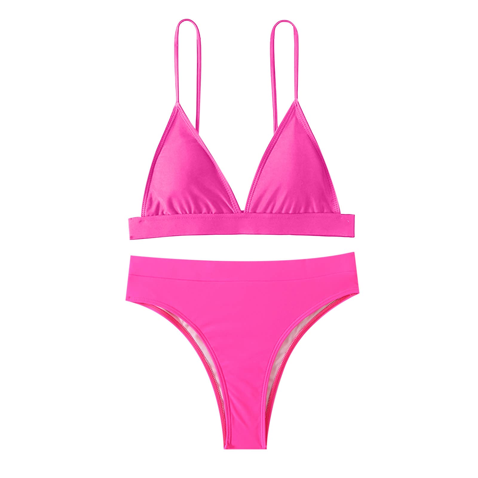 Homlpope Women's Sexy High Slit Triangle Bikini Set - Trendy Two Piece Swimsuit for Beach, Pool & Summer Vacations