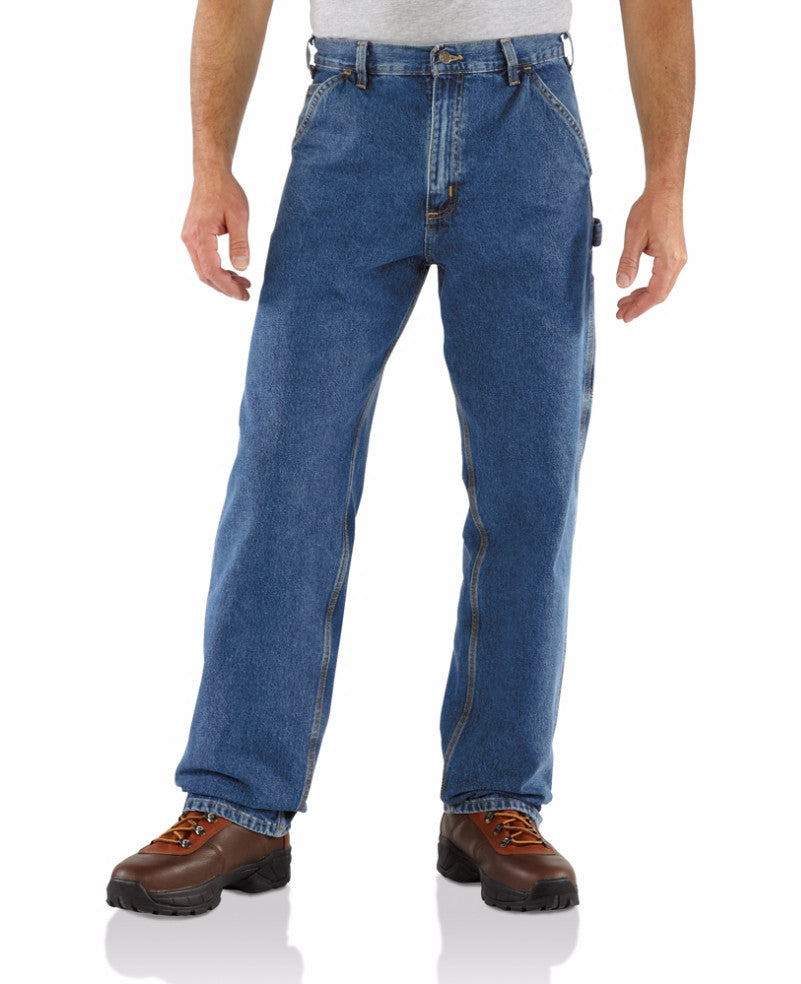 Carhartt Original Fit Washed Work Dungaree B13 - Durable Men's Work Pants for Construction, Farming & Outdoor Activities