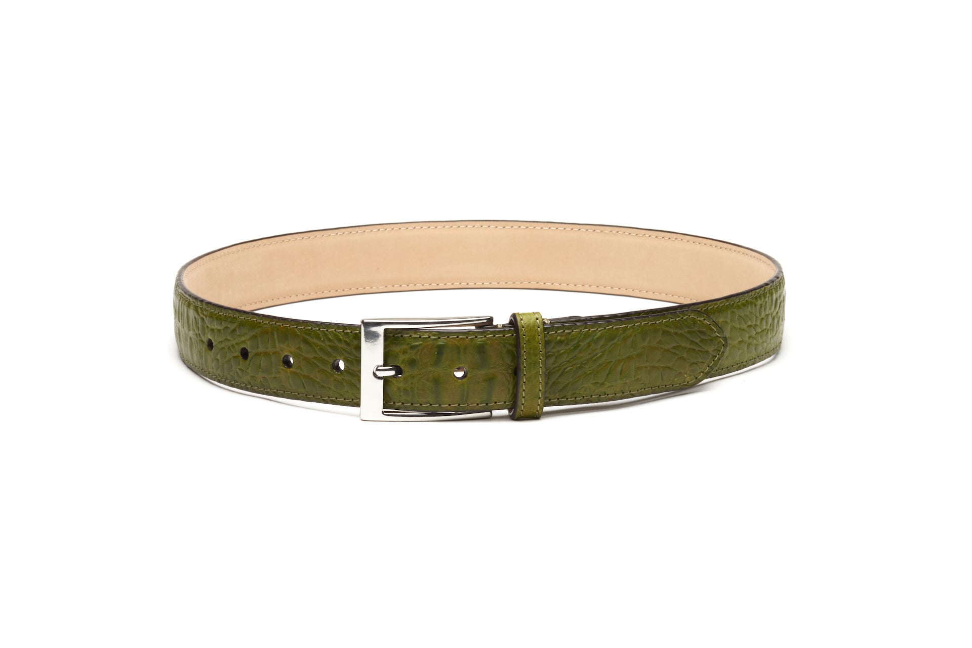 Flat Belt for Women & Men - Adjustable Green Waist Belt (Sizes S, M, L) - Perfect for Casual Wear, Office Outfits & Jeans