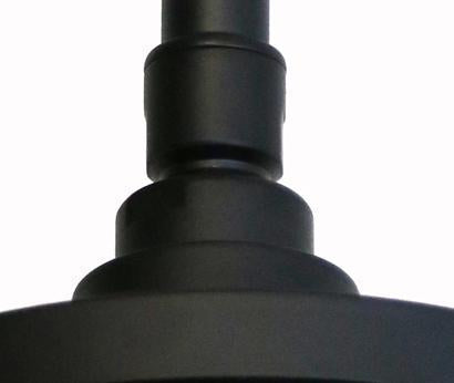 Universal Vertical Shower Arm and Flange - Matte Black Finish for Modern Bathrooms | Durable Brass Construction | Perfect for Walk-In Showers and Spa-Like Bathroom Upgrades