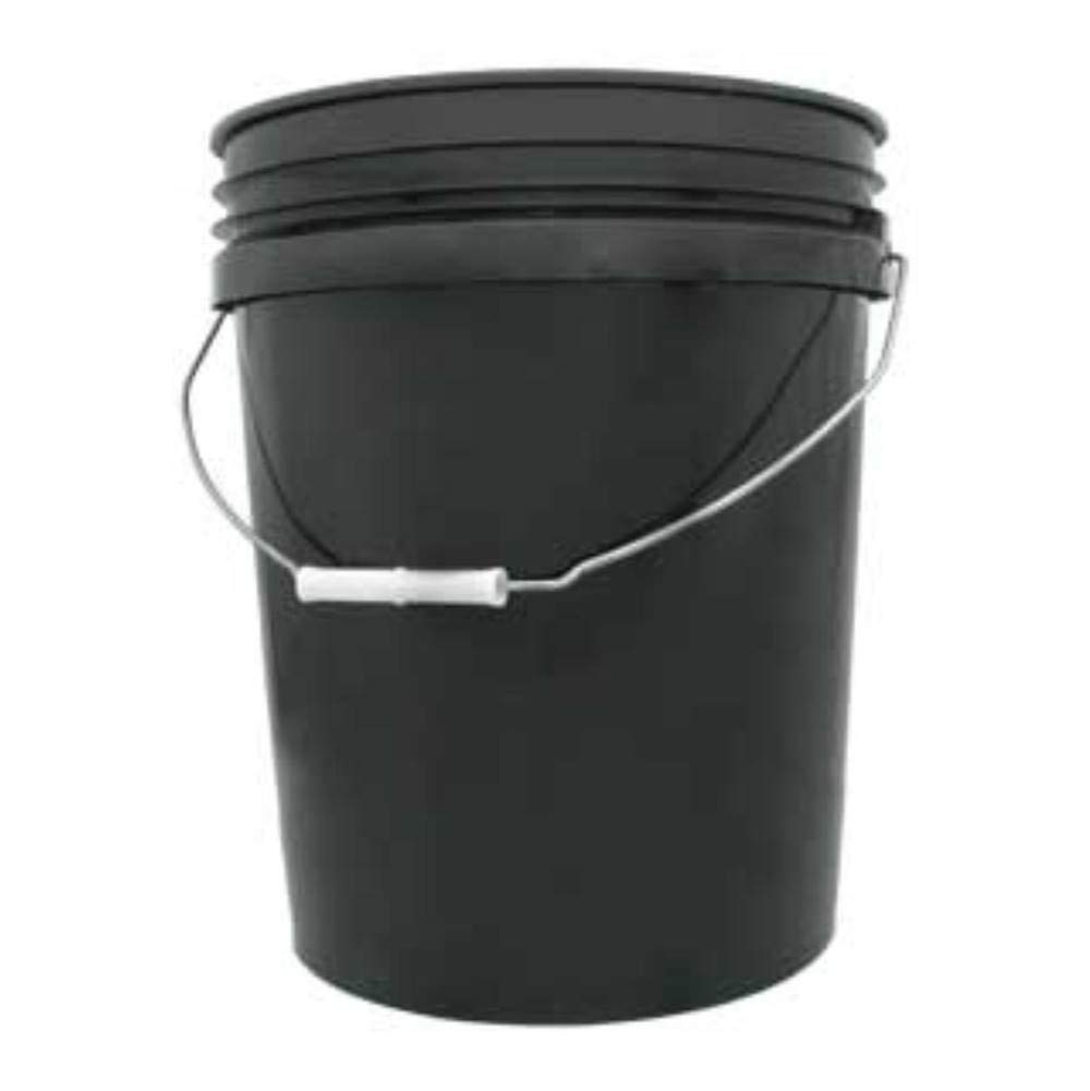 Hydrofarm HG5G 5 Gallon Black Bucket - Heavy Duty Plant Container for Hydroponics, Gardening & Storage - Perfect for Indoor/Outdoor Use