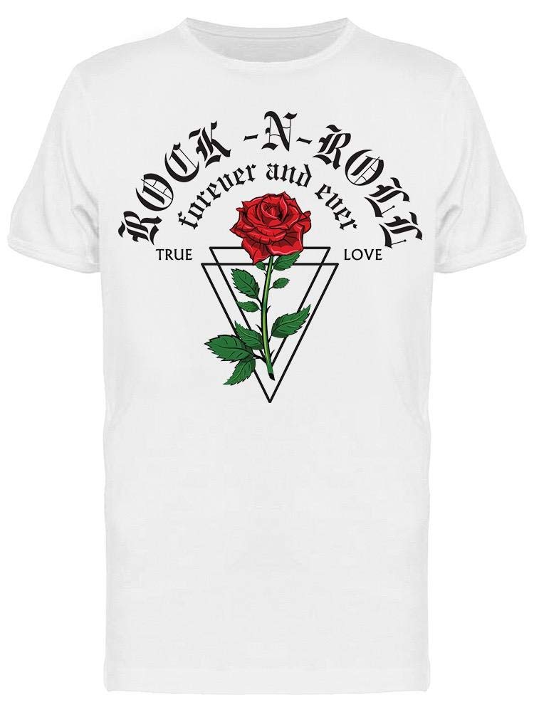 Rock Music Rose Graphic T-Shirt for Men - Vintage Band Tee with Floral Design - Perfect for Concerts, Casual Wear & Street Style