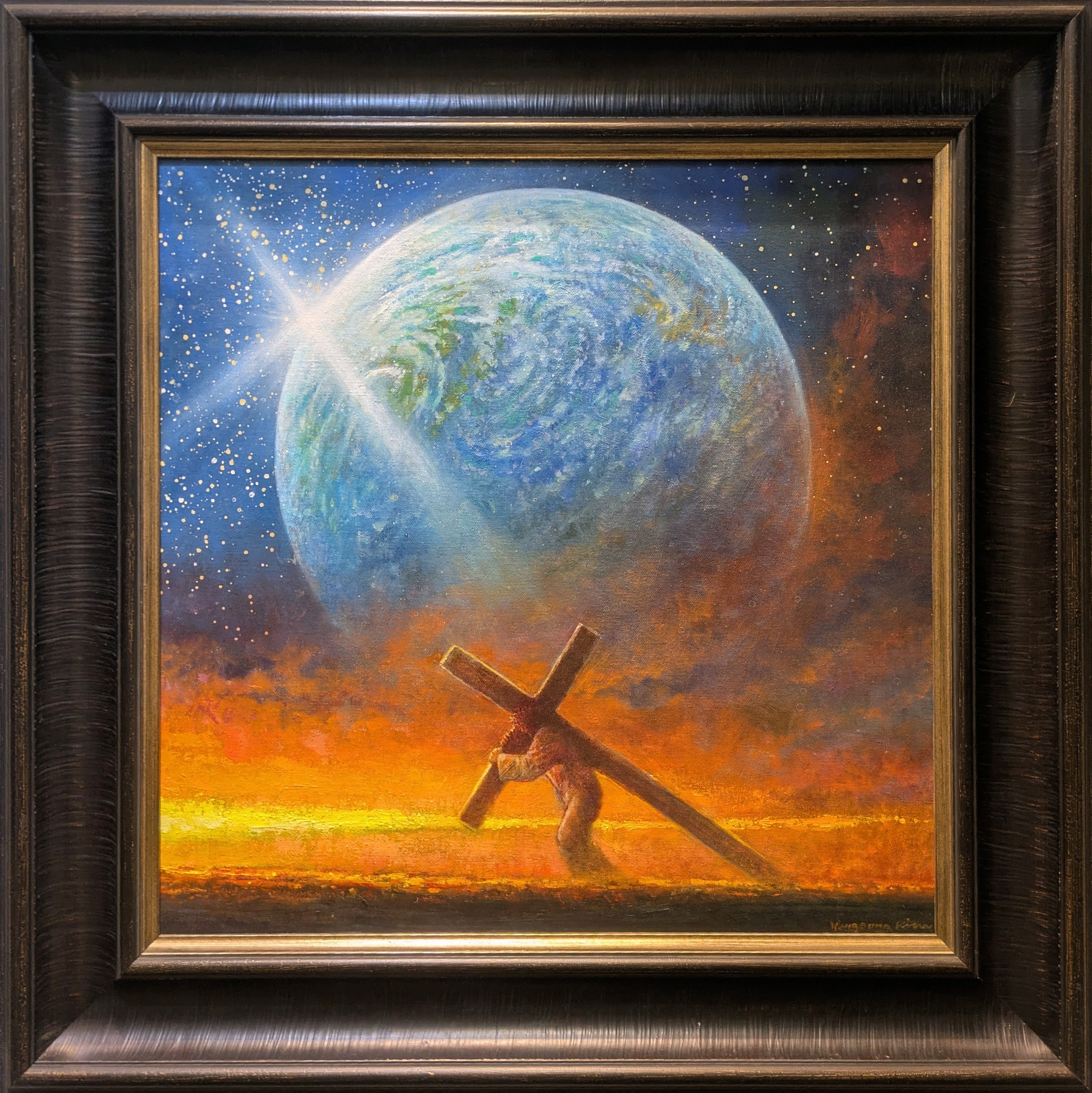 Behold The Lamb of God - Hand Painted Religious Wall Art - Christian Home Decor & Church Altar Painting - Perfect for Worship Spaces & Spiritual Gifts