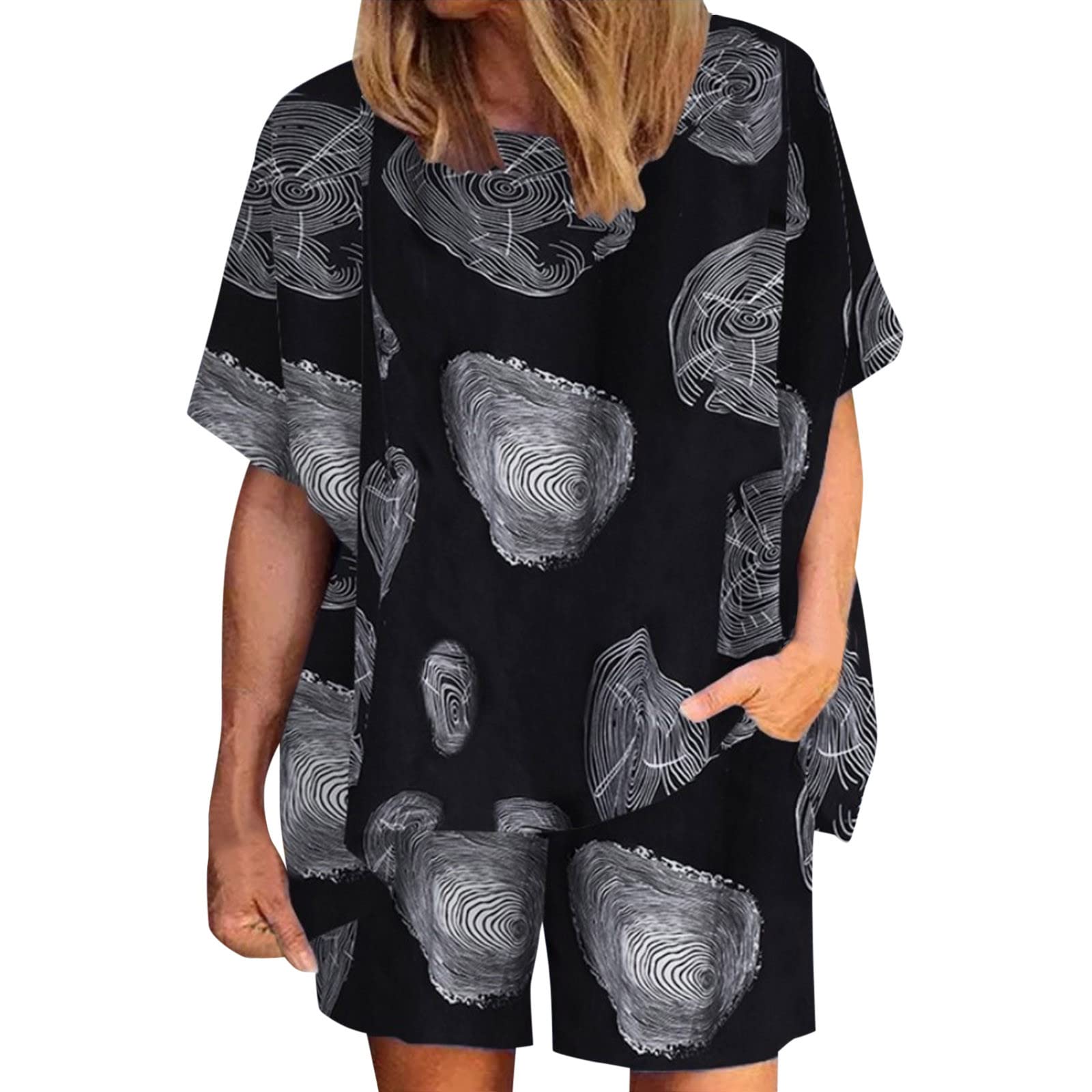 Women's Summer Button Down Shirts - Cotton Linen Blend Loose Fit T-Shirt Tops Set | Casual & Office Wear | Perfect for Beach, Travel & Everyday Outfits