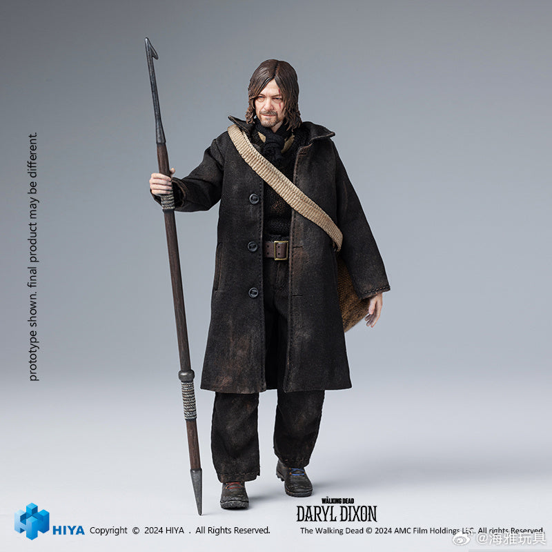 HIYA 16CM 1/12 Scale The Walking Dead Daryl Dixon Action Figure - Highly Detailed Collectible Model for Display & Role Play | Perfect for Fans, Collectors & Diorama Scenes