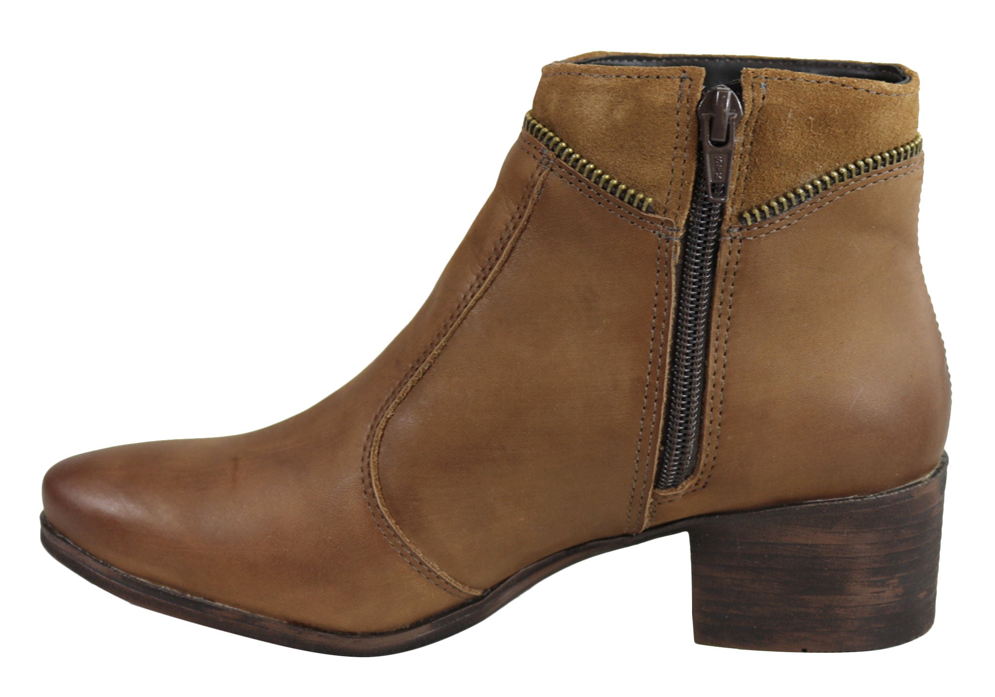 Dazzani Hilda Women's Comfortable Leather Ankle Boots - Made in Brazil - Stylish & Durable Footwear for Work, Casual Outings & Fall/Winter Fashion